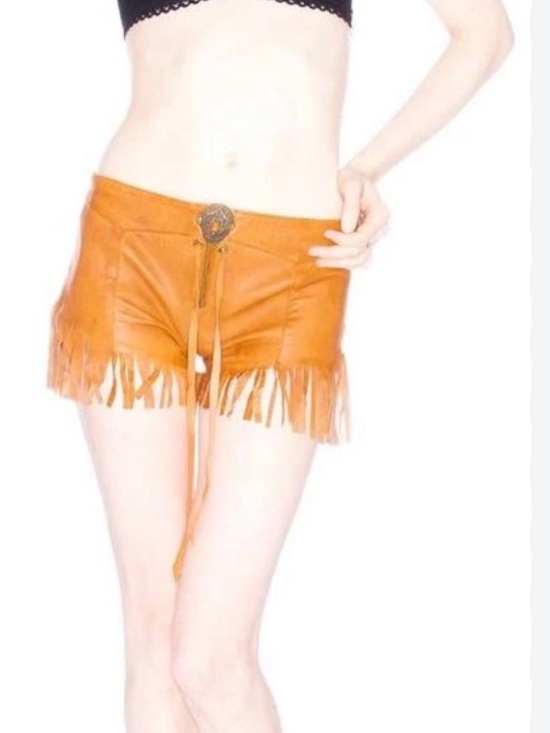 One Teaspoon Pants - One Teaspoon Fringe Leather Morrison Shorts M